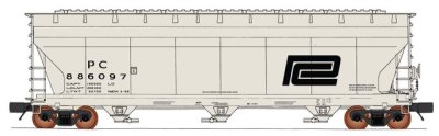 Intermountain 67096-04 N ACF 4650 cu ft 3 Bay Hopper - Penn Central #886800