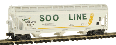 Intermountain 67056-23 N ACF 4650 cu ft 3 Bay Hopper - SOO Line #74211