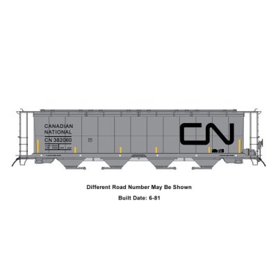 Intermountain 45141-06- HO 59Ft 4-Bay Cylindrical Covered Hopper - Canadian National #382416