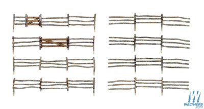 Woodland Scenics 2991 - N scale Log Fence - Kit