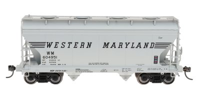 Intermountain Railway 46540-01 HO Scale ACF Center Flow Hopper Western Maryland #604951