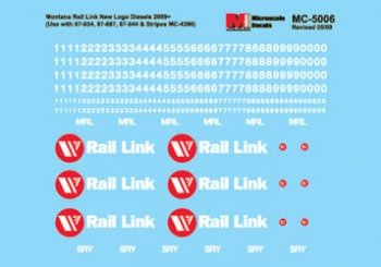 Microscale MC-5006 - HO Montana Rail Link - New Logo for Diesels - Decals