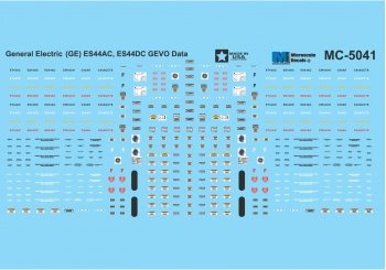 Microscale MC-5041 - HO General Electric (GE) ES44AC/ ES44DC - GEVO Data - Decals