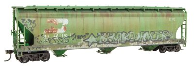 Micro Trains 2000004 - HO Scale 3 Bay ACF Covered Hopper Kit (Weathered) BN 481170