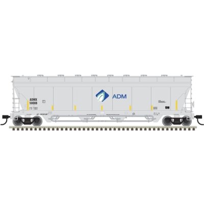 Atlas 50006070 - N Scale Pressureaide Covered Hopper - ADM (Leaf) #50008