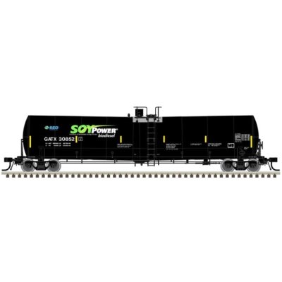 Atlas 20006894 - HO TRINITY 25,500 GALLON TANK CAR - GATX (SOY POWER BIO FUELS) #30829