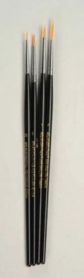 Atlas Brush Company 1554PS - Golden Taklon Detail Brush Set (4pcs)