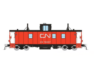 Rapido 606-166005 - HO Hawker-Siddeley Van - Caboose - Canadian National - As-Delivered (Red/Oran...