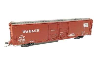 Tangent Scale Models HO 33013-02 Greenville 6,000CuFt 60ft Double Door Boxcar - Wabash (WAB) "Del...