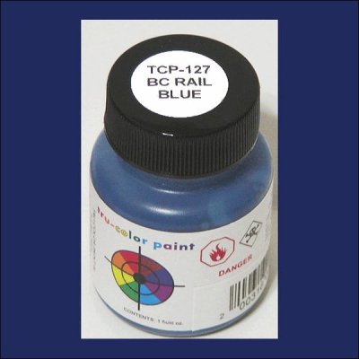 Tru Color Paint 127 - Acrylic - BC Rail Blue - 1oz Bottle