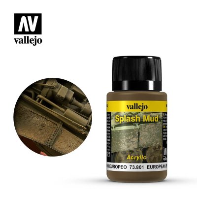 Vallejo 73801 - Model Wash - Weathering FX - European Splash Mud - 40mL Bottle