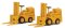 Walthers 4164 HO SceneMaster Forklift 2-Pack - Assembled - Yellow