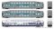 Rapido 146045 - HO BiLevel Commuter Car - Metrolink (Ribbon & Original) Set #2