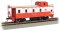 Bachmann 14002 HO Scale Slanted Offset-Cupola Caboose - Ready to Run -- Wabash #2824 (white, red)