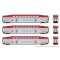 Rapido 546009 - N Bilevel Commuter Car -  CalTrain (San Francisco Bay Area) - (Set #3) - (Coaches...