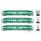 Rapido 546013 - N Bilevel Commuter Car -  Go Transit (Toronto) - (Set #1) - (Cab: 205 Coaches: 21...