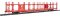 Walthers Mainline 8002 - HO 89ft Flatcar w/ Bi-Level Open Auto Rack - ATSF #88710