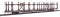 Walthers Mainline 8007 - HO 89ft Flatcar w/ Bi-Level Open Auto Rack - Baltimore & Ohio Rack, Trai...