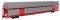 Walthers Mainline 8104 - HO 89Ft Flatcar w/Bi-Level Shielded Auto Rack - Santa Fe Rack & Flatcar ...