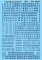 Microscale 90007 - HO Alphabets - Railroad Roman - Blue - Waterslide Decals