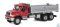 Walthers SceneMaster HO 11662 International(R) 7600 3 Axel Hvy-Dty Dump Truck with Red Cab Silver...