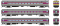 Rapido 128542 - HO Comet Commuter Car Set - Boston MBTA (Delivery Scheme) Set #1