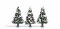 Busch 6464 - All Scale Snow-Covered Christmas Trees w/Ornaments -- 9/16" 4cm pkg(3)